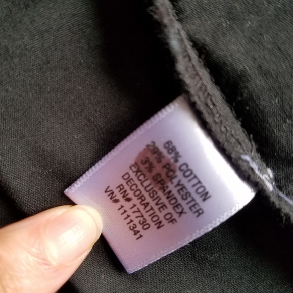 Converse One Star Black Wrap Dress 3/4 roll sleeve tab Tie Size XS - Picture 9 of 11